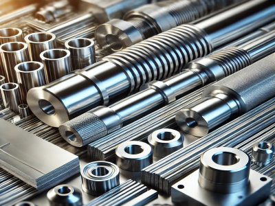 DALLE 2025-03-29 104025 - A detailed close-up of aluminum alloy materials used in aerospace and industrial applications The image features aluminum alloy rods sheets and mac